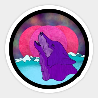 Howling Wolf Sticker